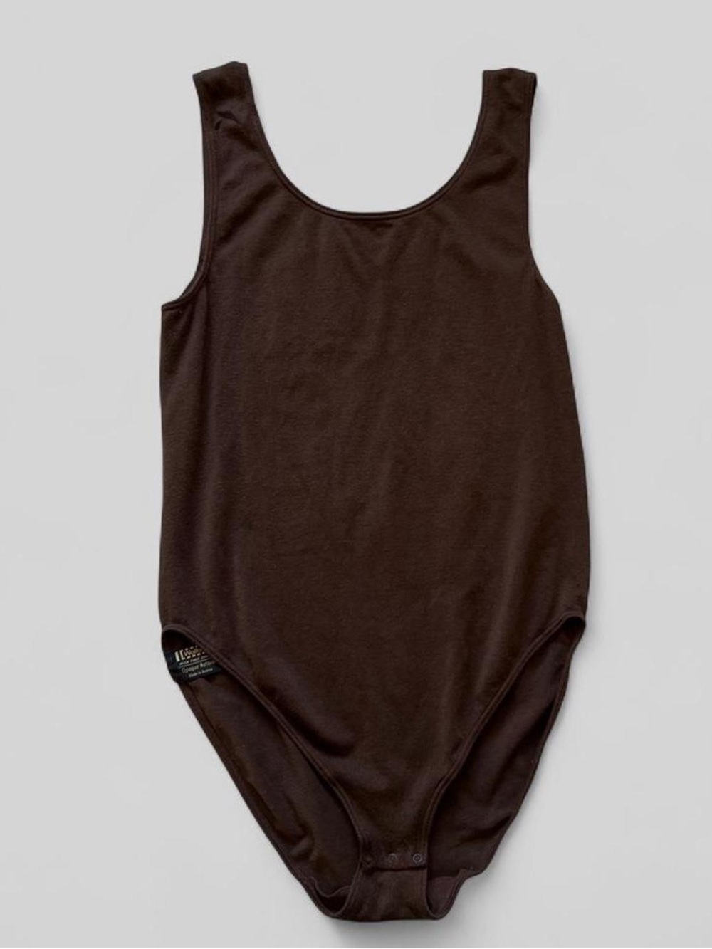 Vintage Wolford Sleeveless Bodysuit Size Large Dark Brown “Opaque Naturel”